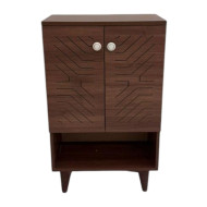 Coffee corner with two doors, a distinctive brown wooden design