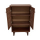 Coffee corner with two doors, a distinctive brown wooden design