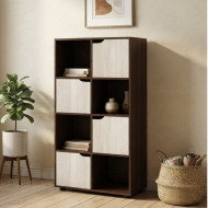 A luxurious, high-quality bookcase with a sophisticated and elegant