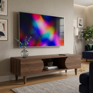Brown wooden TV stand, 160 cm, modern and distinctive design