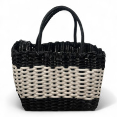 Small thermos basket in black and white