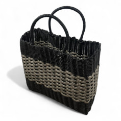 Large black and gray thermos basket