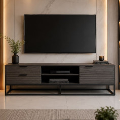طاولة تلفزيون بالمسات معدنيه وجودة عالية المقاس 180 × 40 × 50 سم