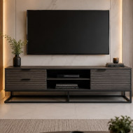 A stylish and modern TV stand in high quality, black. Dimensions: 140 x 40 x 50 cm.