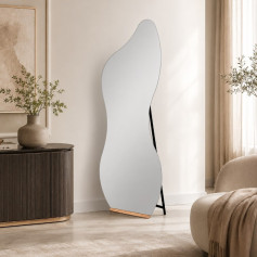 مراية معدنيه 150*40 بتصميم متعوج انيق بجودة عالية 