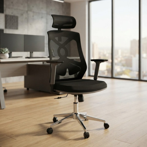A comfortable office chair with a stylish and modern design, crafted with high quality materials.