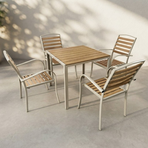 طقم جلسة خارجية بجودة عالية وتصميم عصري انيق باللون البيج 