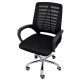 Comfortable office chair with a high-quality mesh back and chrome metal base, featuring a modern design.