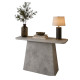 A stylish and high-quality entryway table in gray. This modern and elegant console table features a sleek gray design and a sturdy base with a luxurious stone-like finish.