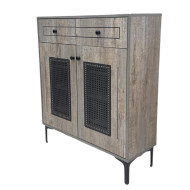 A modern, elegant, high-quality wooden floor storage cabinet.