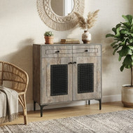 A modern, elegant, high-quality wooden floor storage cabinet.