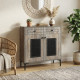 A modern, elegant, high-quality wooden floor storage cabinet.