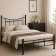 Black Iron Bed, 120 x 190 cm