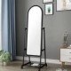 Full Length Mirror with Stand and Adjustable Wheels 152x33cm Black Full Length Mirror with Stand and Adjustable Wheels 152x33cm Black