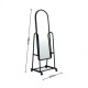 Full Length Mirror with Stand and Adjustable Wheels 152x33cm Black Full Length Mirror with Stand and Adjustable Wheels 152x33cm Black
