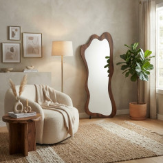 مرايا أرضية مودرن بتصميم مموج بعدة اللوان 165 × 60 سم