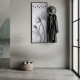 Decorative Wall Panel with Modern Clothes Hanger - 180*80 cm