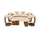 2 Main Tables + 6 Side Tables (Wooden)