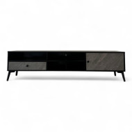 Black and gray plasma table, 180 cm