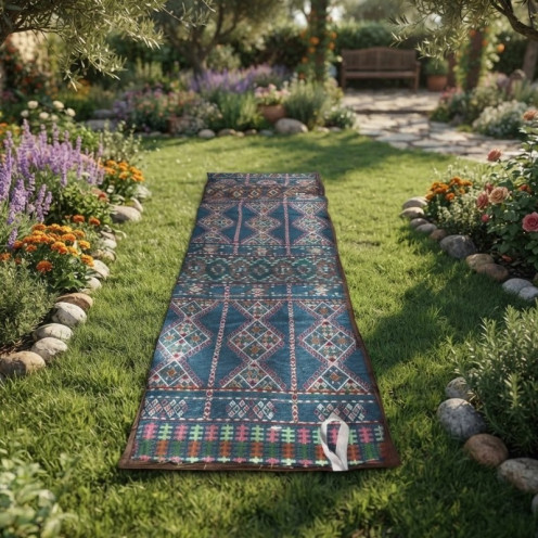 Luxurious traditional-style down seating area mattress (Sadu weaving) - 190*70 cm