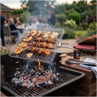 BBQ grill with wooden handle - high quality, small size