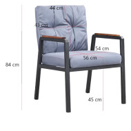 A-14 Single Chair in Dark Grey