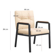 A-14 Single Chair in Elegant Beige