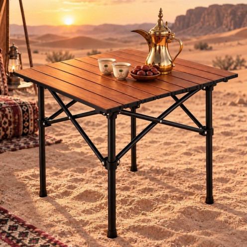 طاولة رحلات وتخييم قابلة للطي بتصميم شرائح بعدة اللوان مقاس 50سم