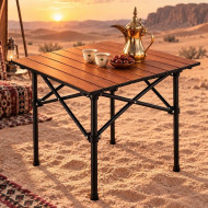 طاولة رحلات وتخييم قابلة للطي بتصميم شرائح بعدة اللوان مقاس 50سم