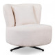Elegant beige swivel bouclé chair Elegant beige swivel bouclé chair