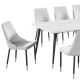 Luxury marble dining table with 10 white chairs Luxury marble dining table with 10 white chairs