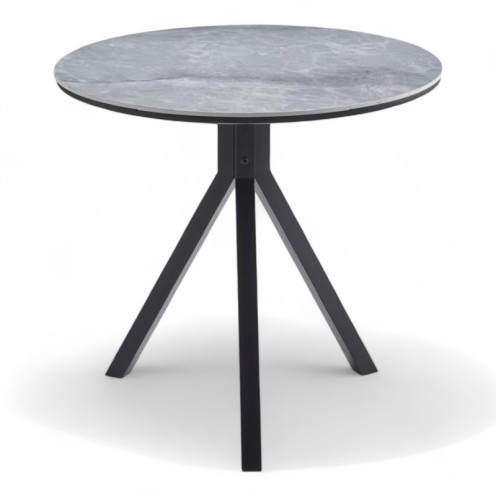 Luxury ceramic cafe table in elegant gray with attractive marble tones Luxury ceramic cafe table in elegant gray with attractive marble tones