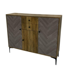 Wardrobe, modern wardrobe with patterned doors and a drawer in the middle
