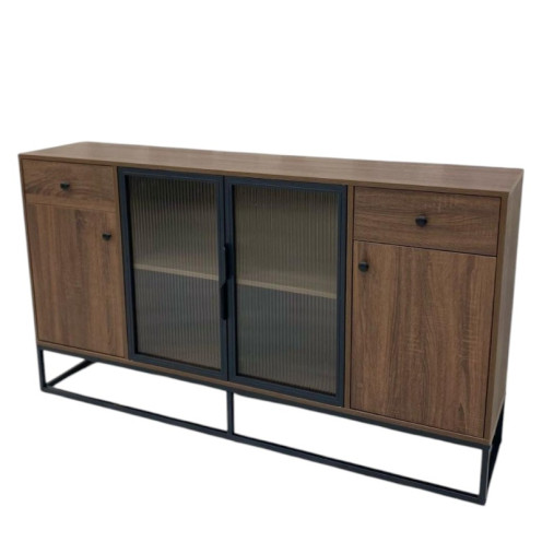 دولاب بوفية أنيق وعصري – بني غامق – 160x35x90 سم دولاب بوفية أنيق وعصري – بني غامق – 160x35x90 سم