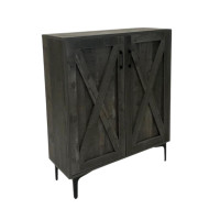 Cabinet, gray 2-door shoe cabinet