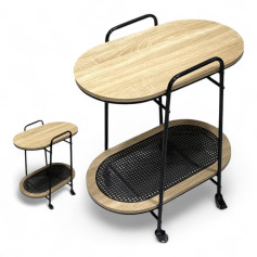 Elegant oval serving trolley - a sophisticated and practical touch to your home - beige