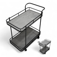 Gray presentation car with metal frame and covers