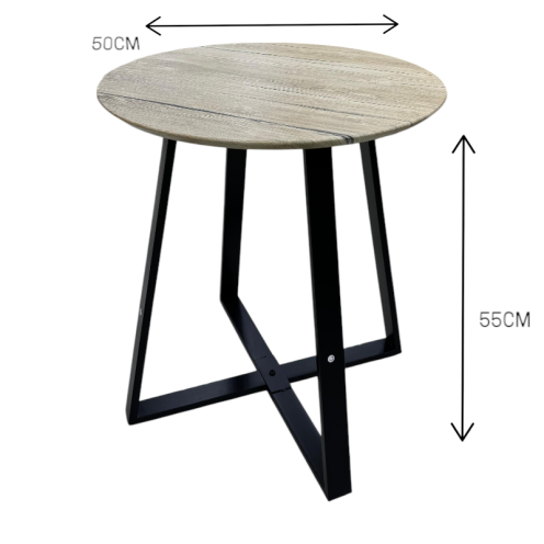 Modern beige wooden single serving table Modern beige wooden single serving table