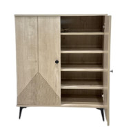 Beige shoe rack