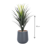 Gray plastic cactus pot
