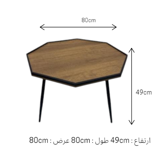 أطقم طاولات خدمة وسطية مع اربع جانبية دائرية بقوائم حديد لون بني أطقم طاولات خدمة وسطية مع اربع جانبية دائرية بقوائم حديد لون بني