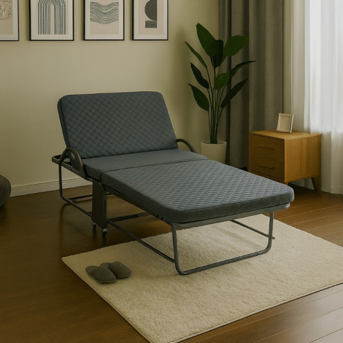 سرير قابل للطي بمرتبة تسفيط ، 190 سم - سرير الضيوف بعدة الوان