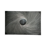 Abstract black circular space painting 120*80