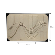 3D abstract painting, beige color, 120*80