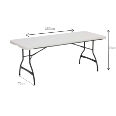 White Fiber Folding Table