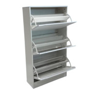 Cabinet, shoe cabinet, white colored vertical shoes