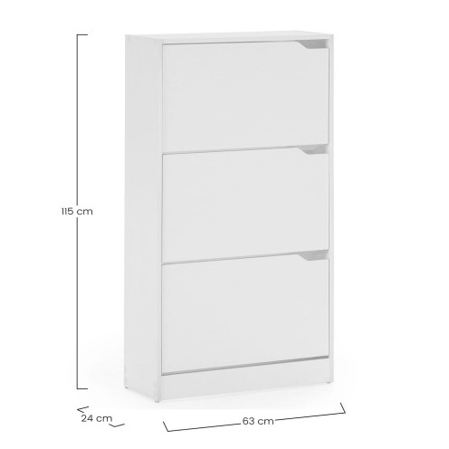 Cabinet, shoe cabinet, white colored vertical shoes