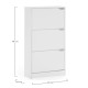Cabinet, shoe cabinet, white colored vertical shoes