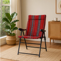 كرسي رحلات قابل للطي قماش باللوان متعددة حديث