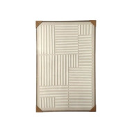 Abstract Beige Canvas Painting Rectangular Blocks Modern 120*80